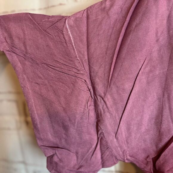 Tamsy Purple Burgundy Ombré Top 1x - Picture 10 of 11